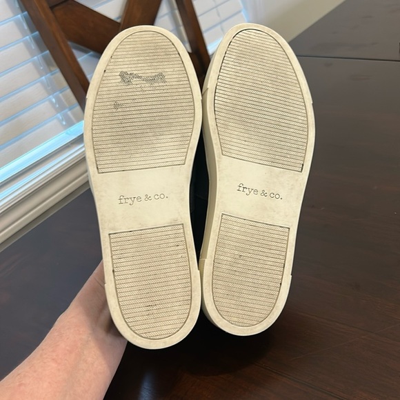 Frye and Co Peggy Perforated Black Suede Slip On Loafers Flats Women’s 8 Shoes - Picture 13 of 17